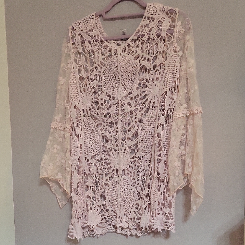 Elegant Lace Tunic Top Boho Lace Beautiful Detail